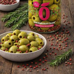 Оливки без кости с розовым перцем (Италия)