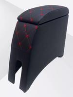 Подлокотник Бар ВАЗ 2101-2107 ромб черный, нитка красная