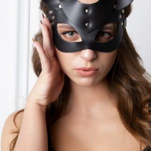 Женские и мужские маски из натуральной кожи (маска кошки, маска зайки, ободок &#34;кошка&#34;, маска закрывающая глаза, маска &#34;намордник&#34;)