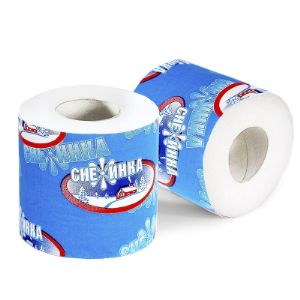 туалетная бумага Снежинка, вторичное волокно, белая
