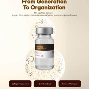 SUERAQ CollaLift

Ген-активируемый коллагеновый бустер с гидролизованной ДНК

CollaLift — трёхэтапная система формирования устойчивой коллагеновой структуры.

Механизм:

Сигнальная активация фибробластов

Ремоделирование дермы

Долговременное сохранение эластичности

Активные компоненты:

Коллаген

Гидролизованная ДНК

Эффект:

повышение плотности

улучшение овала лица

уменьшение мелких морщин

пролонгированная упругость

Объем: 2 мл × 5 флаконов