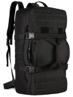 Тактический дорожный рюкзак 60L Military MOLLE Duffle Bag с дождевиком и нашивками Черный, песочный, зеленый