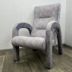 Кресло мягкое со спинкой и подлокотниками серое S30410001