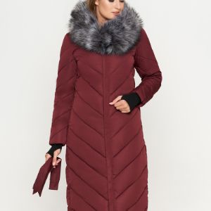 Kiro Tokao ЗИМНЯЯ КУРТКА БОРДОВОГО ЦВЕТА ЖЕНСКАЯ МОДЕЛЬ 1763-1
