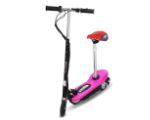 Leaders Kids E-Scooter With Seat, 120W 24V, 12km/h Max Speed, 8-10km Range, 70kg Load, 5.5" PU Tires, Lightweight Design, Pink 202585