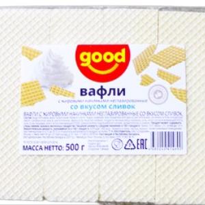 Вафли "GOOD"(сливочные) 500г
код товара 1841972