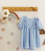 Муслиновое Платье детское для девочек с рюшами Babyboomsiki укороченная кокетка