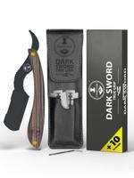 Опасная бритва для мужчин с 10 сменными лезвиями DARK SWORD TRUE GRIP, Шаветт из вороненой стали с з Manecode darkswordtruegrip darkswordtruegrip