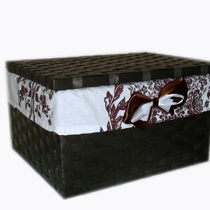 Оригинальные плетеные корзины для хранения (с крышкой)