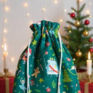 Новогодняя серия мешочков из рогожки