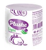 Туалетная бумага Plushe Light, 1 слой, 1 рулон, вторсырье, 48 шт. в упаковке 2074