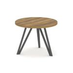 Asti Стол журнальный (круглый) AS. SJ-003 Сандал Янтарный/Металл Антрацит 600*600*435 Артикул: AS.SJ-003