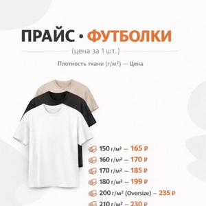 С 150 - 240 гр оптом Футболка