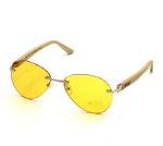 Деревянные солнцезащитные очки Woodies Aviators (Yellow Lens) W_AVI_YELLOW