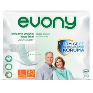 Бренд Evony начал свою историю в 2013 году с товаров по уходу за взрослыми. Согласно исследованиям Marketing Türkiye Magazine, на сегодняшний день Evony является самым предпочитаемым брендом средств гигиены среди потребителей.