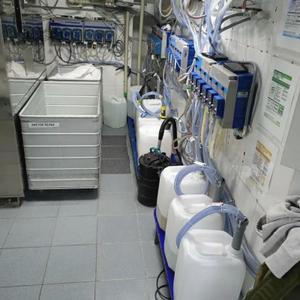 Установка дозирующего оборудования для небольшой прачечной в отеле