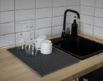 Коврик для сушки посуды, кухонных принадлежностей и столовых приборов настольный, прямоугольный Eva-bar
