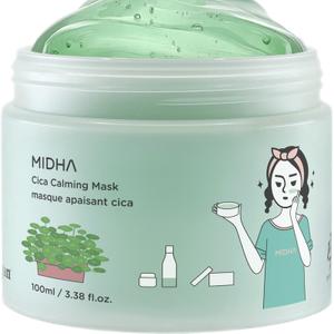 Успокаивающая маска для лица с центеллой азиатской MIDHA Cica Calming Mask (Wash off) 100 ml