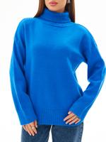 Свитер оверсайз вязаный цвет: кобальт Свитер оверсайз вязаный цвет: кобальт