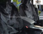 Накидки на сиденья авто из натурального волка цвет чёрный