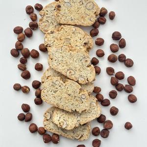 Бискотти с фундуком (возможны начинки шоколад-фундук, клюква-фундук, цукаты и другие)