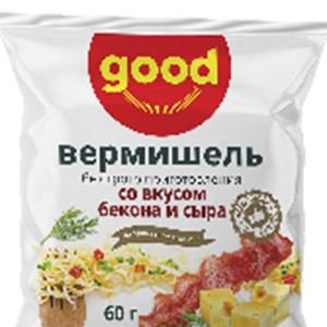 Вермишель б/пр. "GOOD"(бекон и сыр) 60г
код товара 1815345