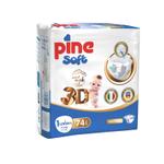 1 Pine Soft 3D Newborn/Детские подгузники 74 шт (бол.уп)