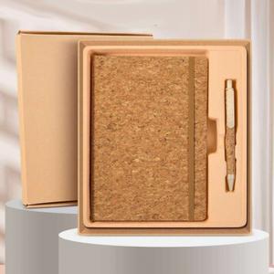 Бизнес эко набор пробковый - блокнот (ежедневник) и ручка