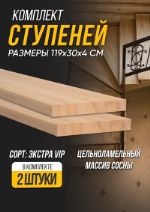 Ступени для лестницы деревянные Мастерская Чердак комплект из 2 Ступени