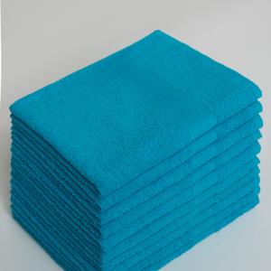 Полотенце махровое из 100% хлопка, 50*90 мм, 440 г/м2, бирюзовый с бордюром