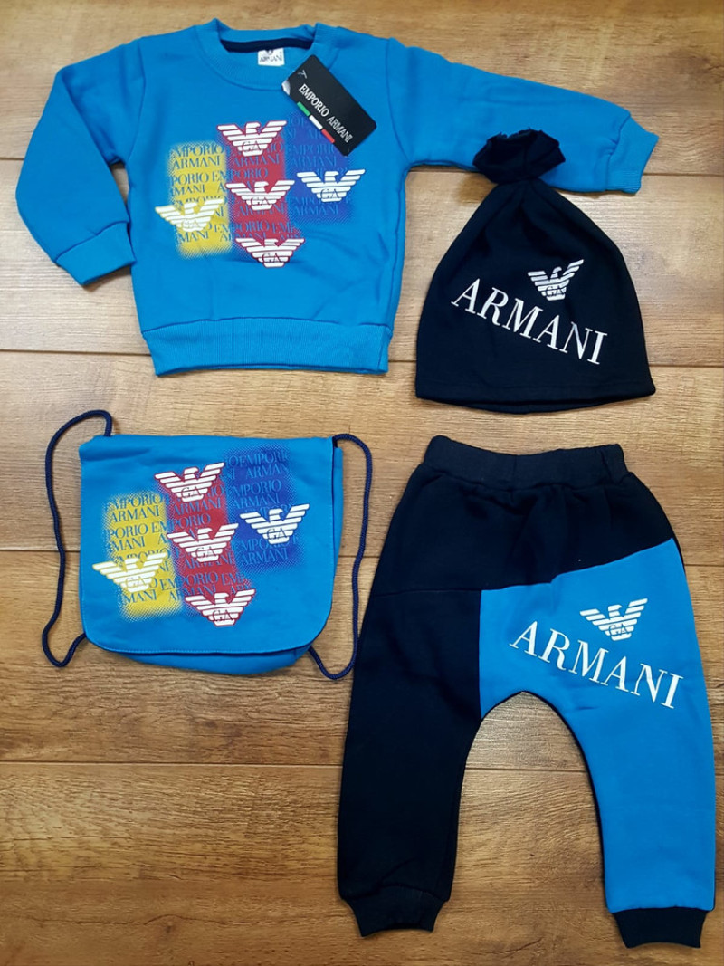 Спортивный костюм с шапочкой и рюкзаком Armani Турция к028