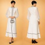 Элегантное Миди-Платье с Бантиками в Винтажном Стиле