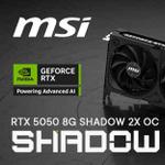 MSI RTX 5050 SHADOW 2X OC — новое поколение производительности и технологий по доступной цене.