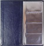 Визитница настольная на 96 визиток из итальянского кожзаменителя Rich синий темный
