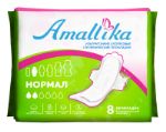 Женские ультратонкие гигиенические прокладки Amallika Нормал (2 капельки), 8шт AHD-08