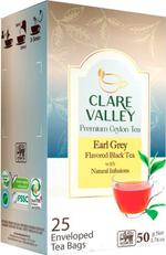 Чай пакетированный в саше CLARE VALLEY EARL GREY FLAVOUR IN TEA BAGS в упак. 12 шт CLARE VALLEY