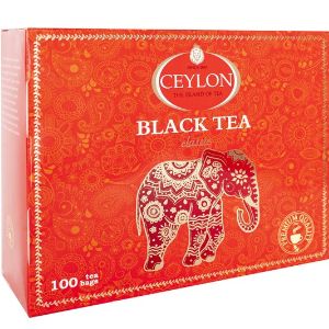 Чай черный байховый Цейлон CEYLON &#34;Классический&#34; с/я 1,5г*100п к/к  1/36