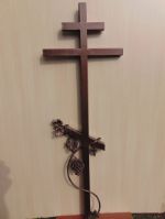 Крест могильный из проф. трубы 50х50 с виноградной лозой