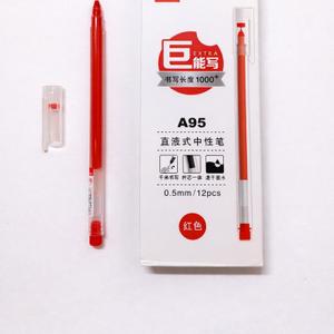 Ручка гелева, 0,5 мм, красная, A95