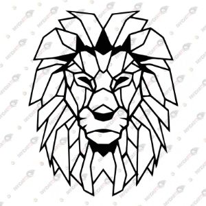 Настенная металлическая картина голова Льва