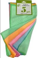 RA-4145 Салфетка для уборки микрофибра 30х30 см. 5 шт. RA-4145