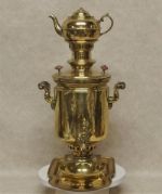 Antique 19th C Imperial Russian Brass Samovar, Tula by Batashev Stamped 24"H 76875847