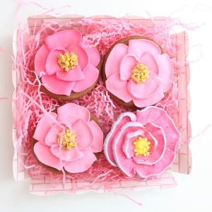 имбирные пряники &#34;розовые цветы&#34;