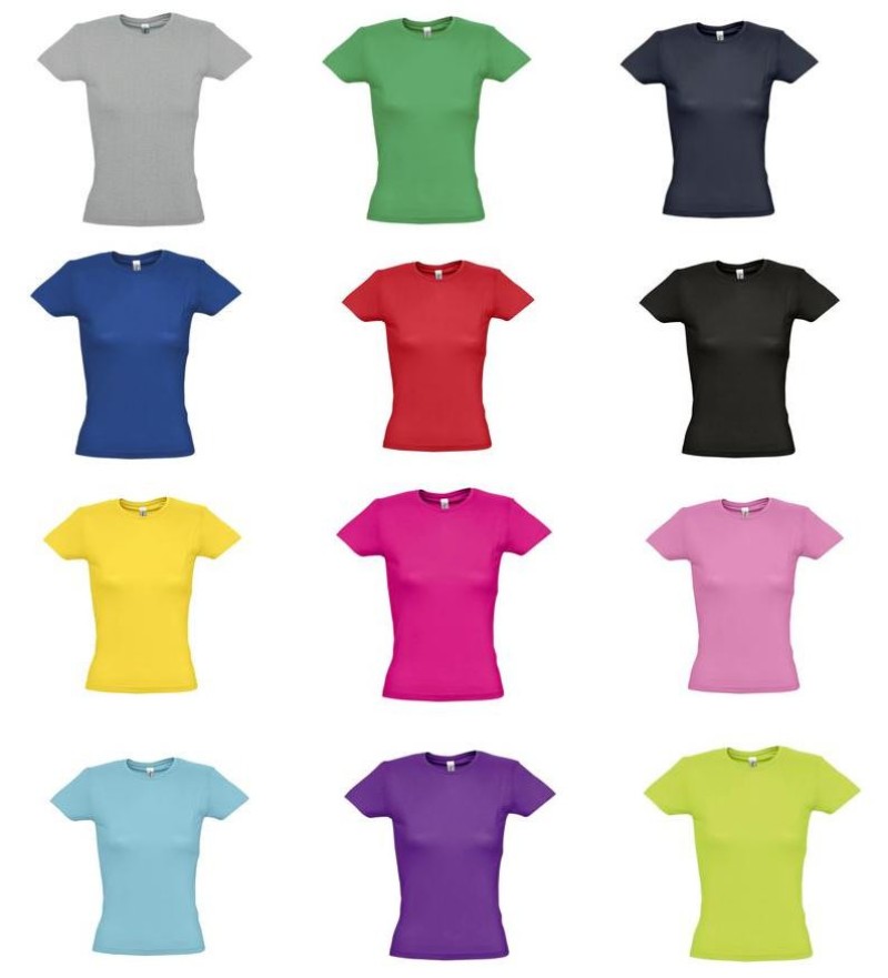 Купить женские футболки оптом. Футболка женская. Цветные футболки. Футболки разных цветов. Трикотажная футболка.