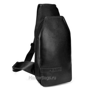 Однолямочный рюкзак Outmaster 5054-1. Мужской молодёжный однолямочный рюкзак из текстиля с кожзамом.
