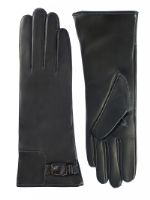 Кожаные перчатки на меху ESMEE PL234RB