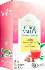 Чай пакетированный в саше CLARE VALLEY LYCHEE FLAVOUR IN TEA в упак. 12 шт CLARE VALLEY