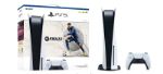 Sony Playstation 5 Disc Console Bundle, With FIFA 23 Voucher & Dualsense White Controller, Hyper Motion 2 Technology, 825GB SSD Storage, Asian / International Version, White — Black 112970