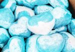 Бомбочка для ванн Сердце "Любимая жвачка" бело-голубое 130г+-10г BO131-32