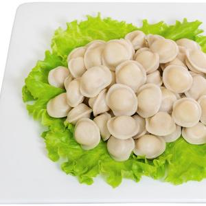 ПЕЛЬМЕНИ ДОМАШНИЕ категория Б 	
Мука пшеничная хлебопекарная высшего сорта, мясо птицы механической обвалки, шпик свиной, вода питьевая, лук репчатый, меланж пастеризованный (продукт яичный), масло подсолнечное, соль, перец черный